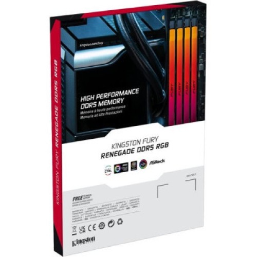 Модуль памяти для компьютера DDR5 16GB 6000 MHz Renegade RGB Kingston Fury (ex.HyperX) (KF560C32RSA-16)