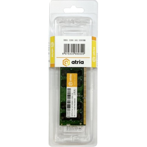 Модуль памяти для ноутбука SoDIMM DDR4 16GB 3200 MHz ATRIA (UAT43200CL22SK1/16)
