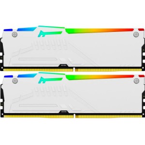 Модуль памяти для компьютера DDR5 32GB (2x16GB) 5200 MHz Beast White RGB Kingston Fury (ex.HyperX) (KF552C36BWEAK2-32)
