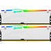Модуль памяти для компьютера DDR5 64GB (2x32GB) 5200 MHz Beast White RGB Kingston Fury (ex.HyperX) (KF552C36BWEAK2-64)