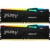 Модуль памяти для компьютера DDR5 64GB (2x32GB) 6000 MHz Beast RGB Kingston Fury (ex.HyperX) (KF560C36BBEAK2-64)