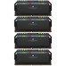 Модуль памяти для компьютера DDR5 64GB (4x16GB) 6200 MHz Dominator Platinum RGB Black Corsair (CMT64GX5M4B6200C32)
