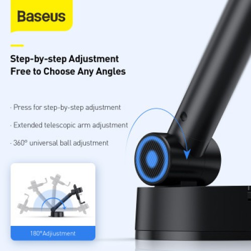Универсальный автодержатель Baseus 4.7-6.5" Gravity Simplism (на присоску) black (SUYL-JY01)