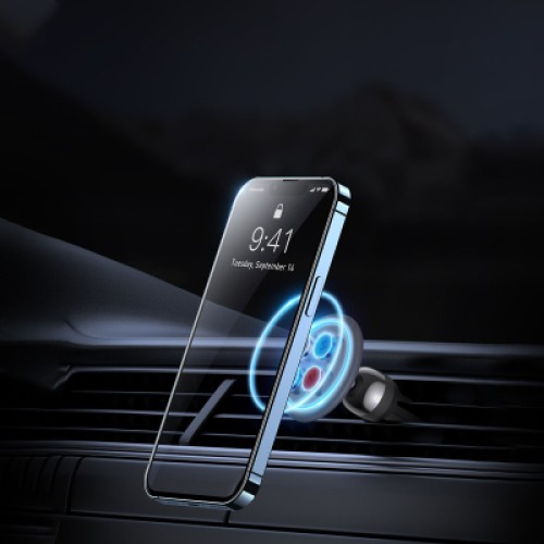 Универсальный автодержатель Baseus Magnetic (на решетку) black (SUCC000101)
