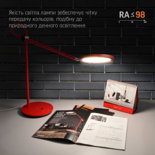 Настольная лампа Videx VL-TF15R 20W 4100K 220V red (26431)