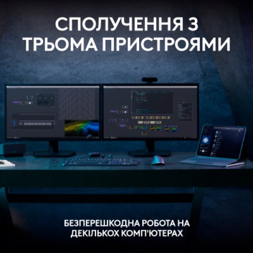 Клавиатура Logitech MX Keys S Plus Palmrest Wireless UA Graphite (920-011589)