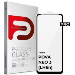 Стекло защитное Armorstandart Pro Tecno POVA NEO 3 (LH6n) Black (ARM70387)