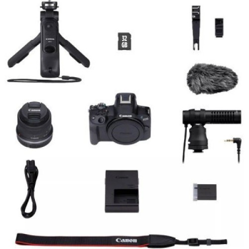 Цифровой фотоаппарат Canon EOS R50 + RF-S 18-45 IS STM Black Creator Kit (5811C036)