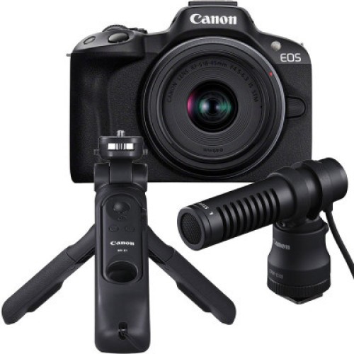Цифровой фотоаппарат Canon EOS R50 + RF-S 18-45 IS STM Black Creator Kit (5811C036)
