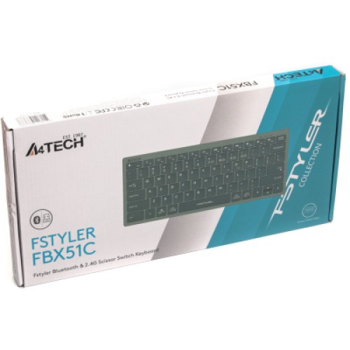 Клавиатура A4Tech FBX51C Wireless/Bluetooth Matcha Green (FBX51C Matcha Green)
