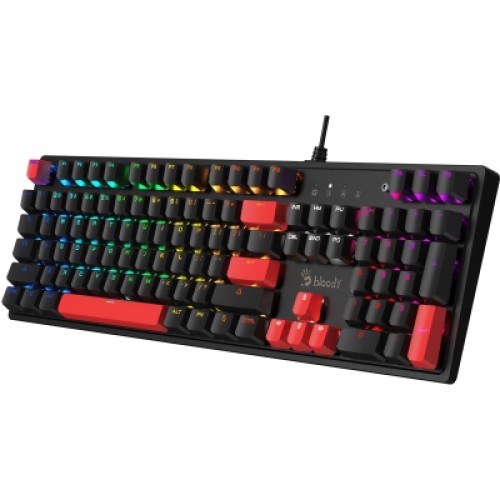 Клавиатура A4Tech Bloody S510R RGB BLMS Switch Red USB Black (Bloody S510R Fire Black)