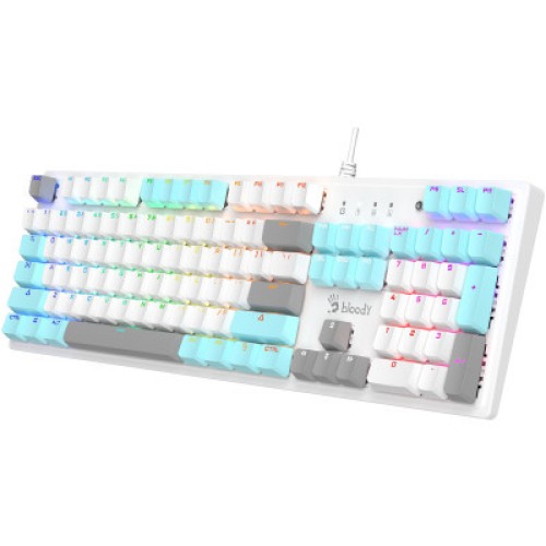 Клавиатура A4Tech Bloody S510R RGB BLMS Switch Red USB Icy White (Bloody S510R Icy White)