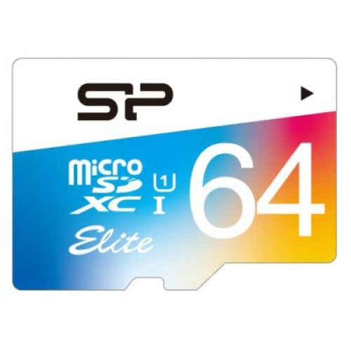Карта памяти Silicon Power 64GB microSDXC Class 10 UHS-I U1 V10 (SP064GBSTXBU1V21SP)