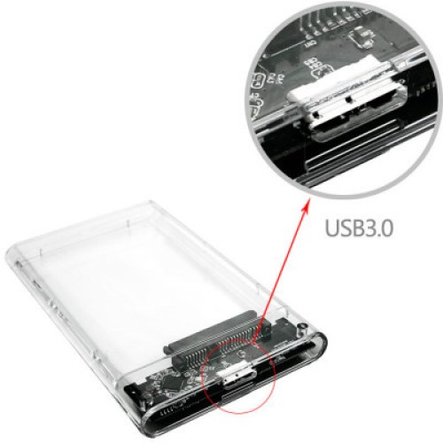 Карман внешний Dynamode 2.5" SATA HDD/SSD USB 3.0 Transparent (DM-CAD-25316)
