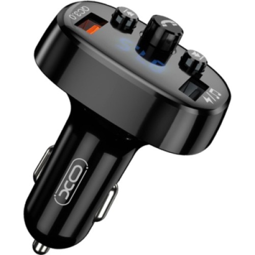 FM модулятор XO XO-BCC03 Car Charger 18W Bluetooth+QC3.0 Quick Charger Black (XO-BCC03)