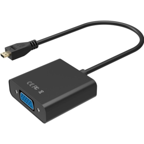 Переходник micro HDMI M to VGA F 0.3m 4K/2K Black Voltronic (YT-C-mcHDMI(M)/VGA(F)-B)