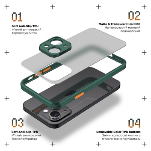 Чехол для мобильного телефона Armorstandart Frosted Matte Realme C55 Dark Green (ARM70483)