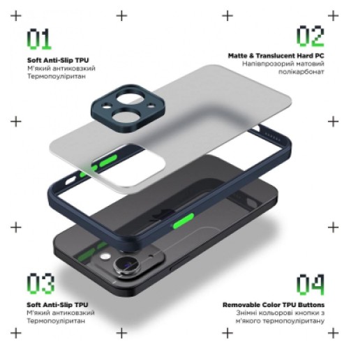 Чехол для мобильного телефона Armorstandart Frosted Matte Realme C55 Navy Blue (ARM70484)