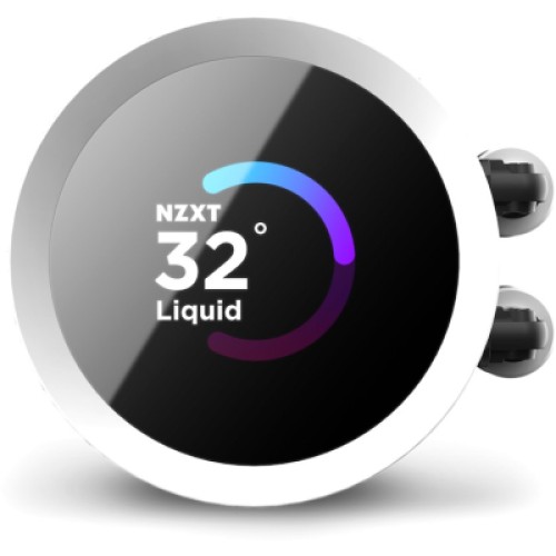 Система жидкостного охлаждения NZXT Kraken RGB 360mm AIO liquid cooler w/Display, (RL-KR360-W1)