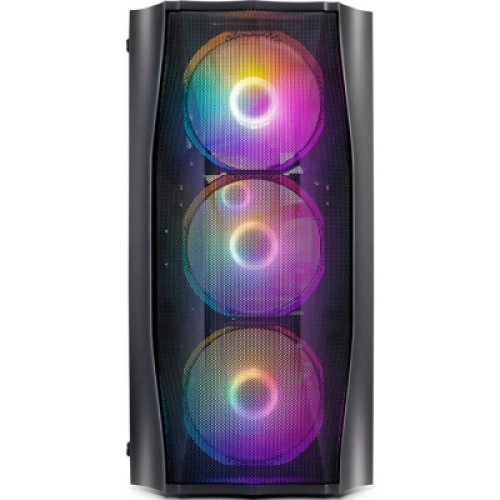 Корпус 1stPlayer X3-M-4F1-BK