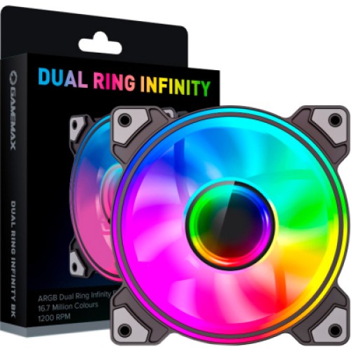 Кулер для корпуса Gamemax Dual Ring Infinity BK