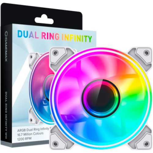 Кулер для корпуса Gamemax Dual Ring Infinity WH