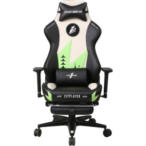 Крісло ігрове 1stPlayer Duke Black-White-Green (Duke BlackWhiteGreen)