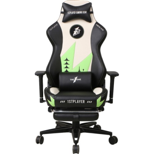 Кресло игровое 1stPlayer Duke Black-White-Green (Duke BlackWhiteGreen)