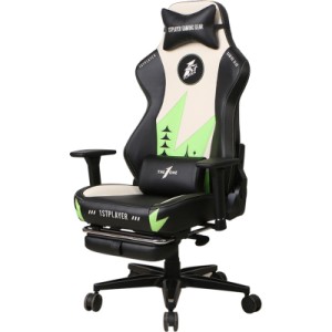Крісло ігрове 1stPlayer Duke Black-White-Green (Duke BlackWhiteGreen)