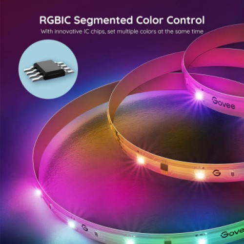 Светодиодная лента Govee RGBIC Basic Wi-Fi + Bluetooth LED Strip Light 5м Білий (H618A3D1)