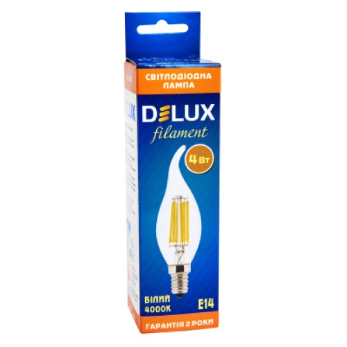 Лампочка Delux BL37B 4 Вт tail 4000K 220В E14 filament (90011686)