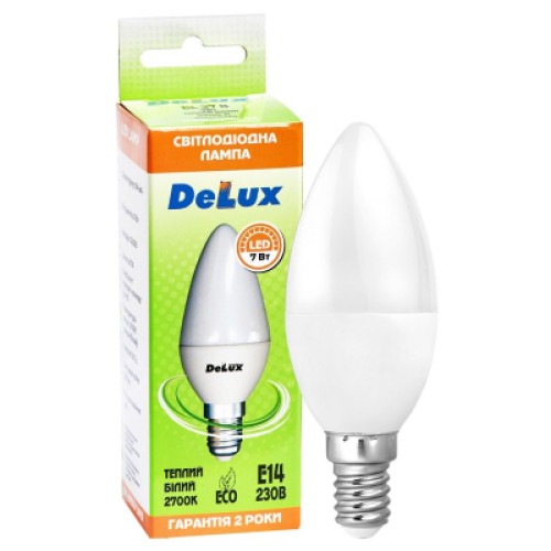 Лампочка Delux BL37B 7Вт 2700K 220В E14 (90011754)