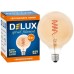 Лампочка Delux Globe G125 6Вт E27 2200К amber spiral filament (90018147)