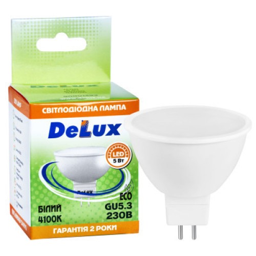 Лампочка Delux JCDR 5Вт 4100K 220В_GU5.3 (90020568)