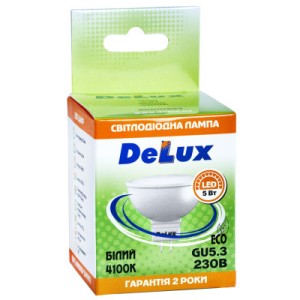 Лампочка Delux JCDR 5Вт 4100K 220В GU5.3 (90001293)