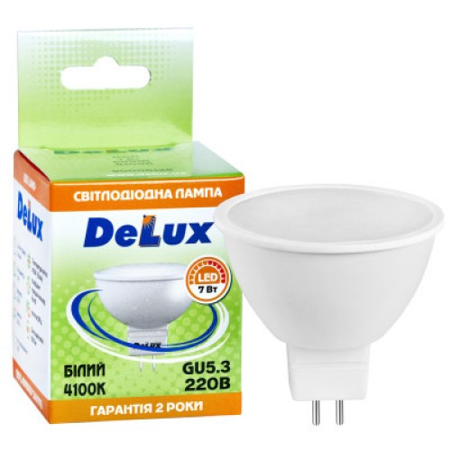 Лампочка Delux JCDR 7Вт 4100K 220В GU5.3 (90020569)