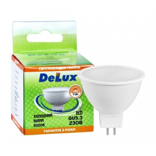 Лампочка Delux JCDR 7Вт 6000K 220В GU5.3 (90006129)