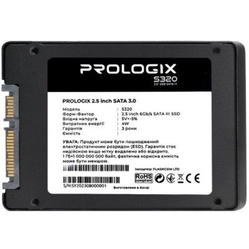 Накопитель SSD 2.5" 480GB Prologix (PRO480GS320)