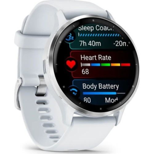 Смарт-часы Garmin Venu 3, Whitestone + Passivated, GPS (010-02784-00)