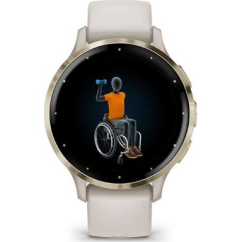 Смарт-годинник Garmin Venu 3S, Ivory + Soft Gold, GPS (010-02785-04)