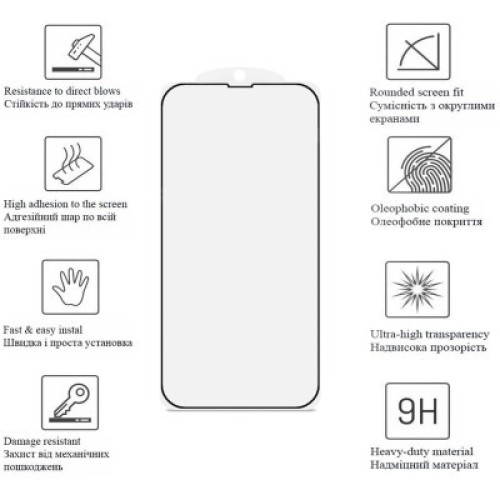 Стекло защитное Drobak Matte Ceramics Apple iPhone 15 Pro (292922)