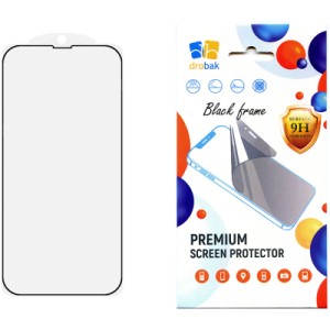 Стекло защитное Drobak Apple iPhone 15 Pro (Black) (292906)