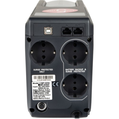 Источник бесперебойного питания Powercom IMP-625AP LED (IMP-625AP Schuko)