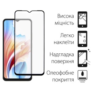 Стекло защитное Dengos Full Glue Oppo A38 (black) (TGFG-323)