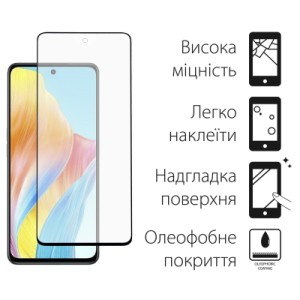 Стекло защитное Dengos Full Glue Oppo A58 4G (black) (TGFG-317)