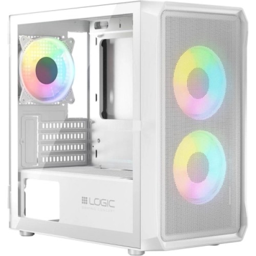 Корпус Logic concept PORTOS MESH+GLASS ARGB fans 3x120mm WHITE (AM-PORTOS-20-0000000-0002)