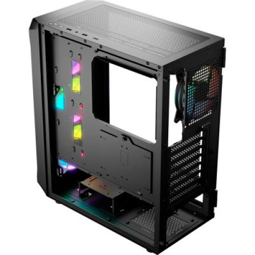 Корпус для ПК Logic concept PORTOS MESH+GLASS ARGB fans 4x120mm BLACK (AT-PORTOS-10-0000000-0002)