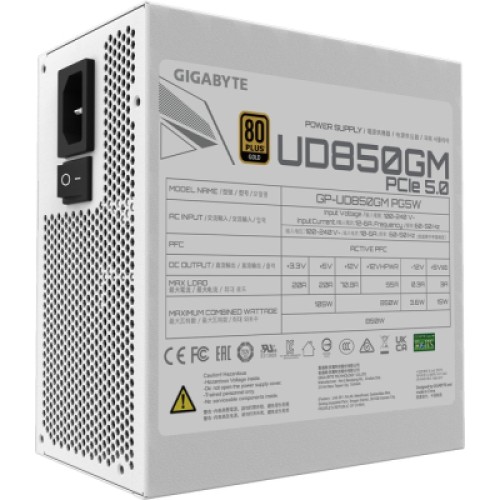 Блок питания GIGABYTE 850W (UD850GM PG5W)