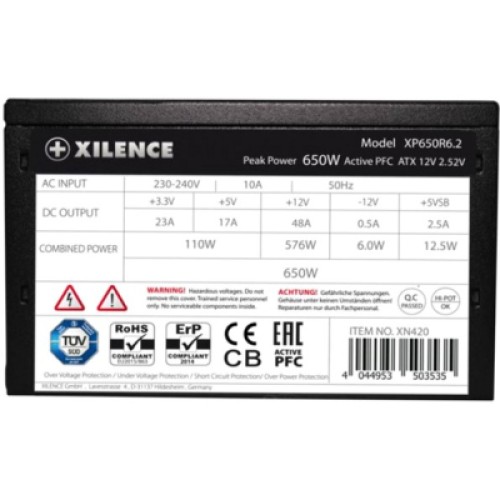 Блок питания Xilence 650W (XP650R6.2)