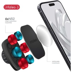 Универсальный автодержатель Intaleo CM05GG 6xN52 Black (1283126576003)